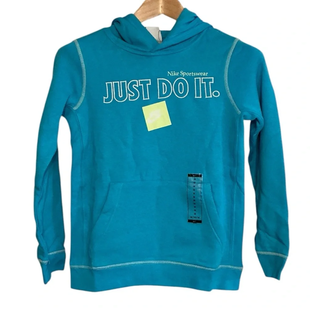 Nike Kids‎ Teal Hoodie - Just Do It size M